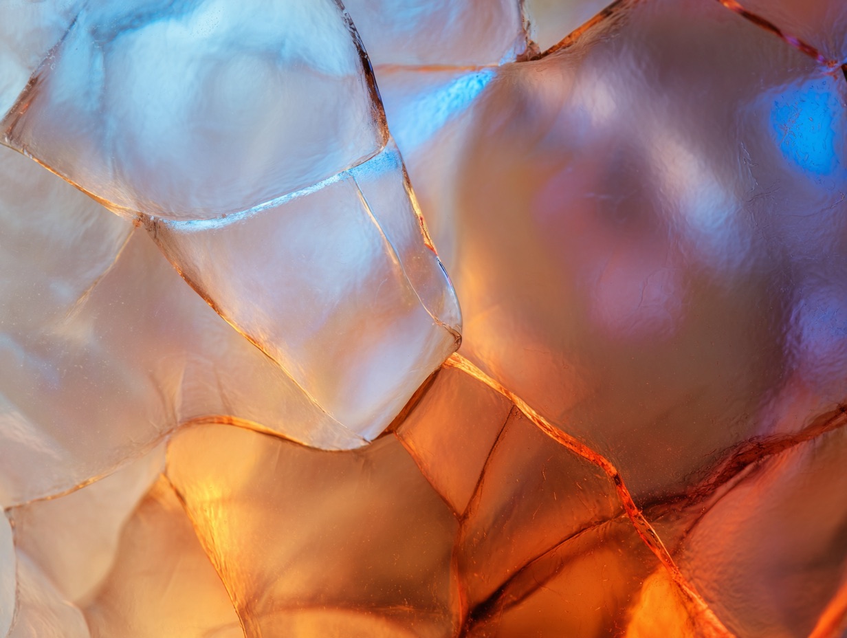 Abstract swirling translucent artwork